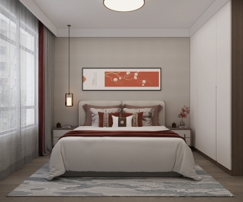 New Chinese Style Bedroom-ID:968683969