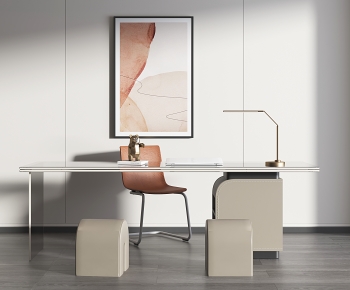 Modern Computer Desk And Chair-ID:230664978