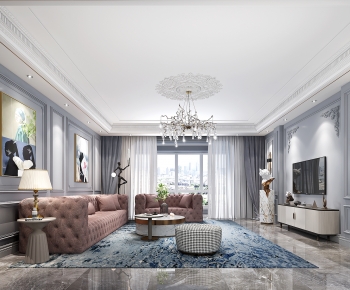 French Style A Living Room-ID:203347927