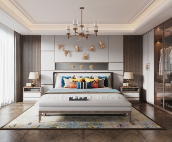 New Chinese Style Bedroom-ID:445164926