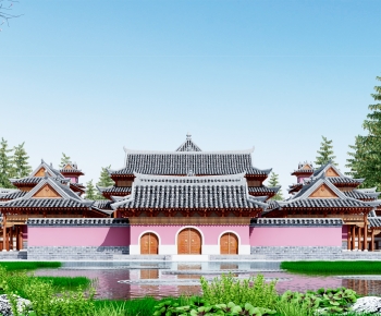 Chinese Style Ancient Architectural Buildings-ID:927679066