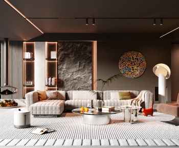 Modern A Living Room-ID:651187901