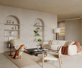 Wabi-sabi Style A Living Room-ID:685002097