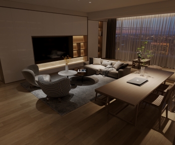 Modern A Living Room-ID:989552022