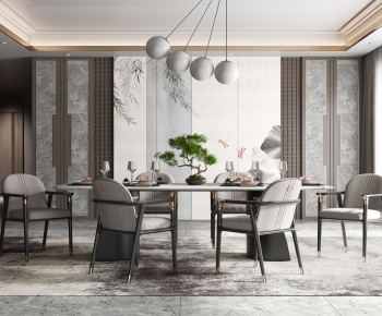 New Chinese Style Dining Room-ID:973189121
