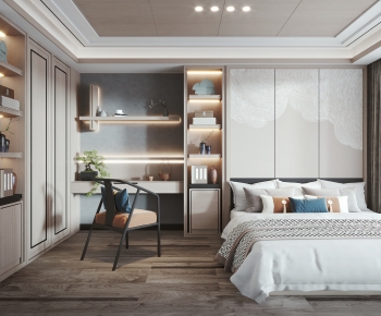 New Chinese Style Bedroom-ID:754615071