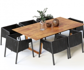 Modern Dining Table And Chairs-ID:649570941