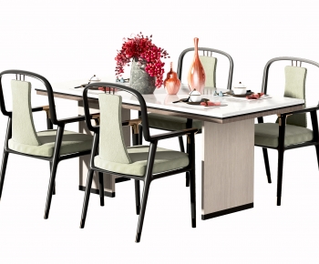 New Chinese Style Dining Table And Chairs-ID:885739377