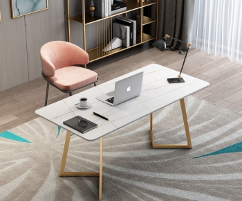 Modern Computer Desk And Chair-ID:664247041