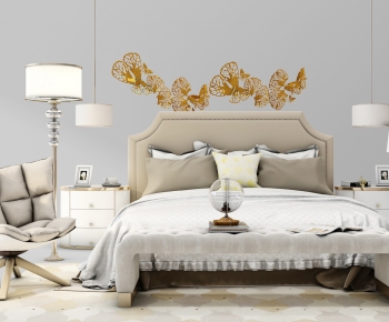 Simple European Style Double Bed-ID:368421087