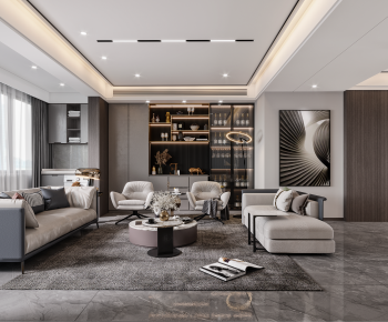 Modern A Living Room-ID:648742914