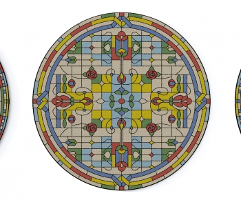 Modern Circular Carpet-ID:660430917