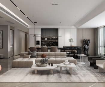 Modern A Living Room-ID:664297108