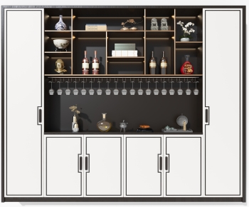 New Chinese Style Wine Cabinet-ID:761730917