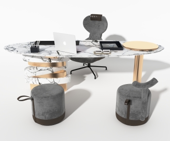 Modern Computer Desk And Chair-ID:675925978