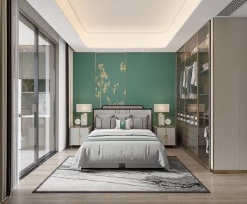 New Chinese Style Bedroom-ID:879304894