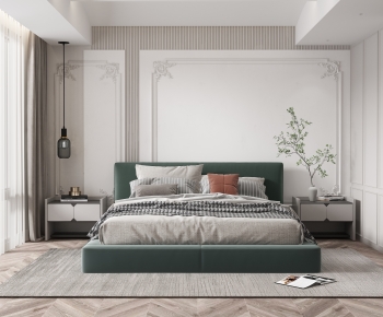 Simple European Style Bedroom-ID:460701012