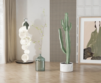 Modern Potted Green Plant-ID:995234017