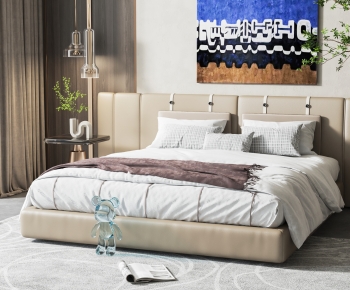Modern Double Bed-ID:490589194