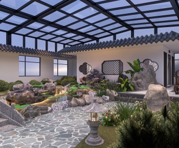 新中式庭院/景观-ID:155066017