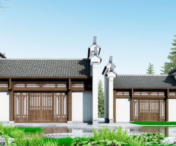 Chinese Style Ancient Architectural Buildings-ID:653199918