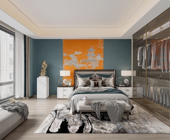 New Chinese Style Bedroom-ID:232979065