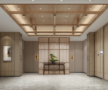 New Chinese Style Corridor Elevator Hall-ID:108453046
