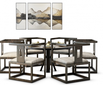 New Chinese Style Dining Table And Chairs-ID:788044932