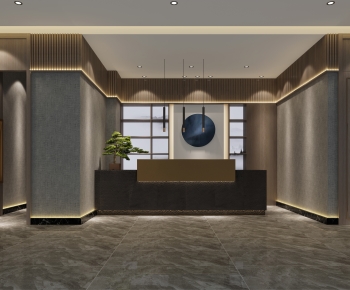 New Chinese Style Office Reception Desk-ID:469218027
