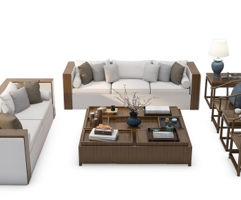 New Chinese Style Sofa Combination-ID:823894984