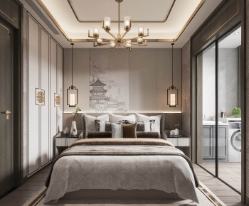 New Chinese Style Bedroom-ID:117011192