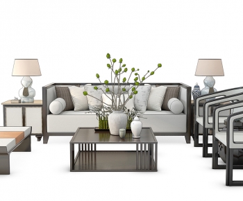 New Chinese Style Sofa Combination-ID:620651017