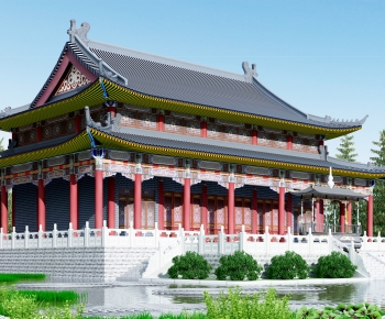 Chinese Style Ancient Architectural Buildings-ID:642580037