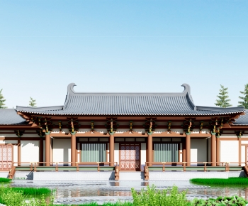Chinese Style Ancient Architectural Buildings-ID:347676992