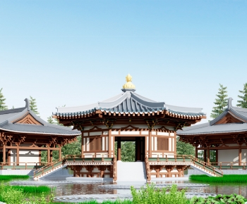 Chinese Style Ancient Architectural Buildings-ID:692199952