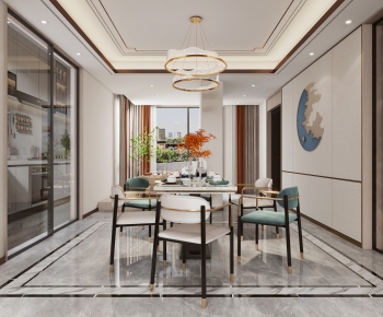 New Chinese Style Dining Room-ID:974041944