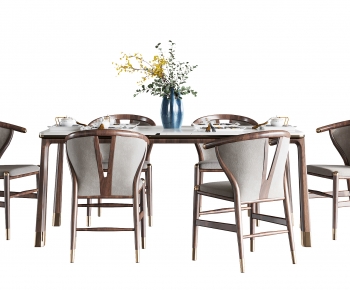 New Chinese Style Dining Table And Chairs-ID:290622956