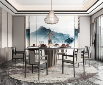 New Chinese Style Dining Room-ID:691257954