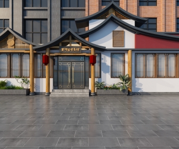New Chinese Style Facade Element-ID:380319123