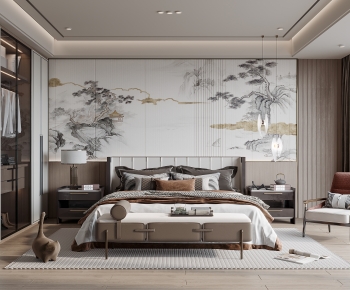 New Chinese Style Bedroom-ID:698160896