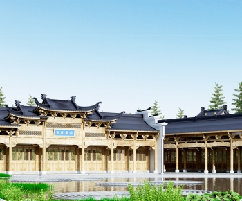 Chinese Style Ancient Architectural Buildings-ID:901326894