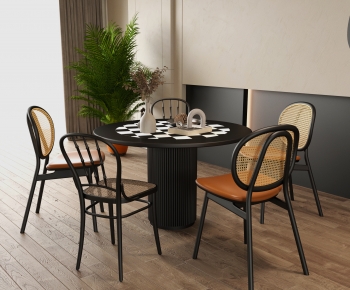 现代轻法式餐桌椅-ID:812002909