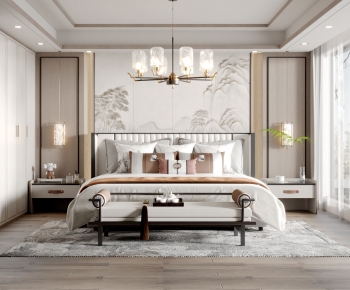 New Chinese Style Bedroom-ID:888302098