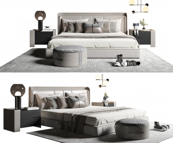 Modern Double Bed-ID:694976097