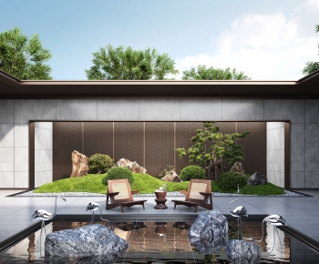 New Chinese Style Courtyard/landscape-ID:871761086