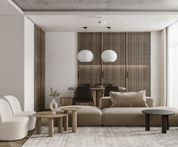 Wabi-sabi Style A Living Room-ID:944791088