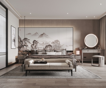 New Chinese Style Bedroom-ID:130829106