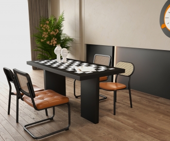 French Style Dining Table And Chairs-ID:169224988