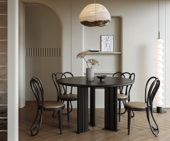 Modern Wabi-sabi Style Dining Table And Chairs-ID:751238117