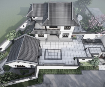 New Chinese Style Courtyard/landscape-ID:653169222